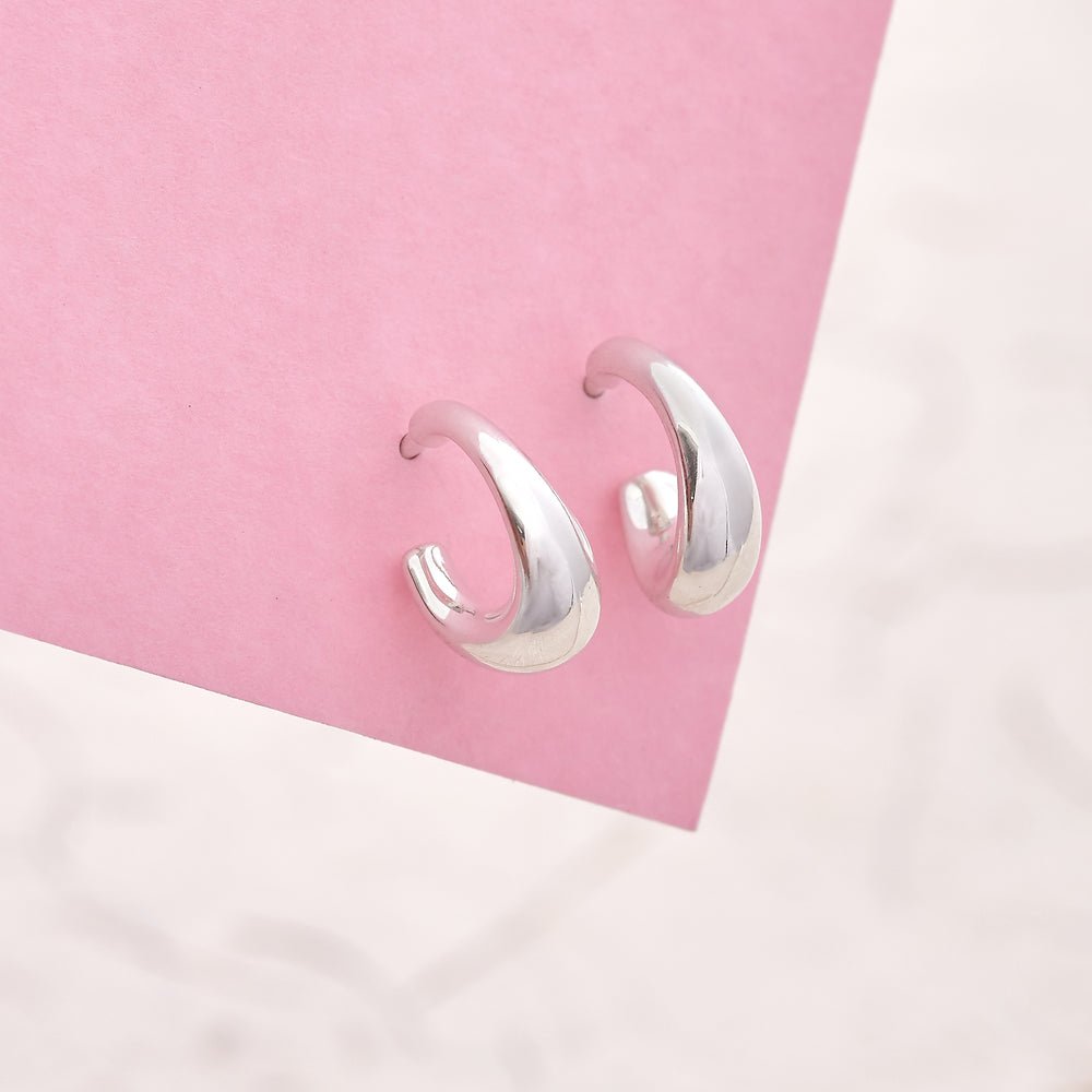 Classic Huggy Silver Hoop Earrings - Jays Shop uk