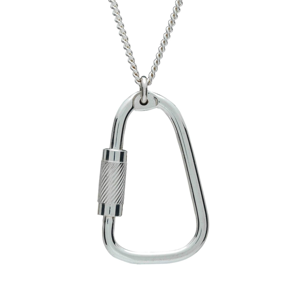 Climbing Carabiner Silver Necklace - Jays Shop uk