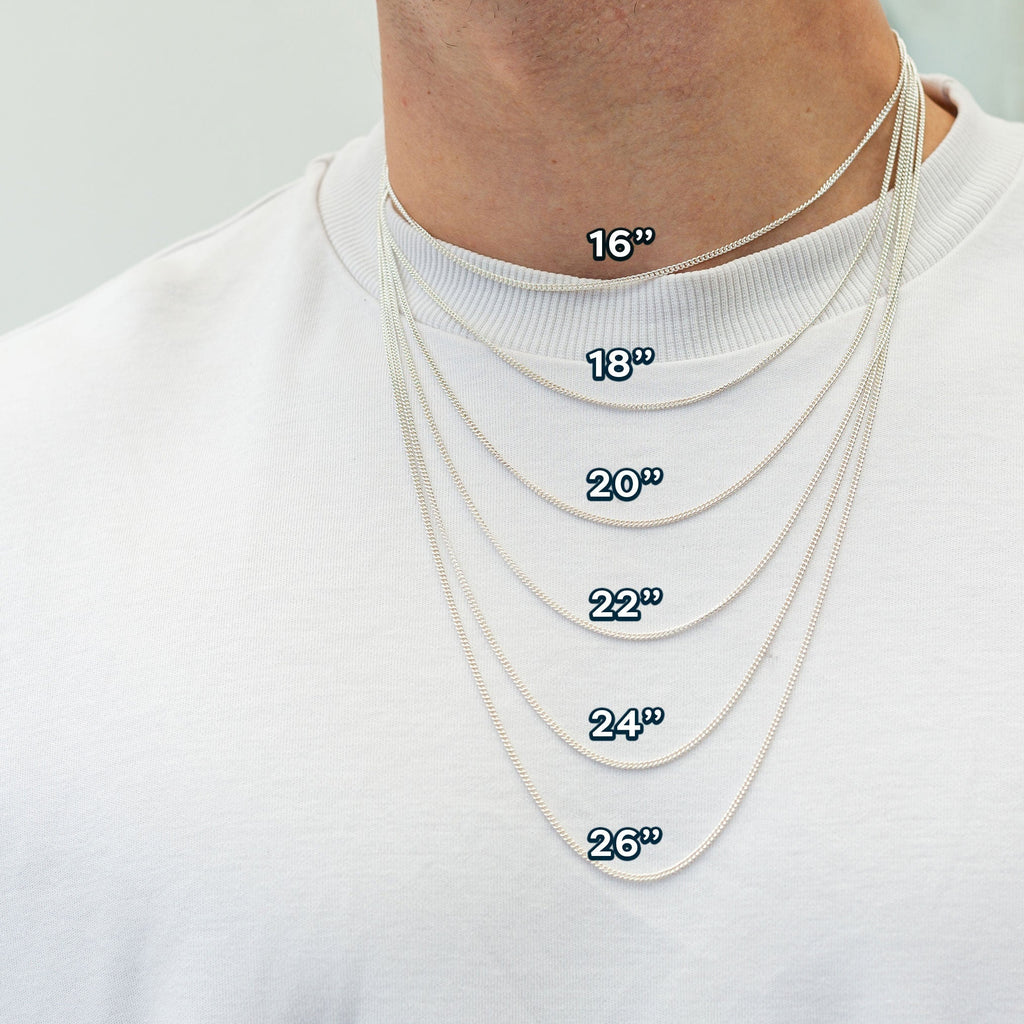 Octagon Vegvisir Viking Rune Personalised Silver Necklace