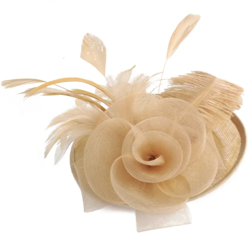 Hemp Yarn Ostrich Wool Banquet Top Hat