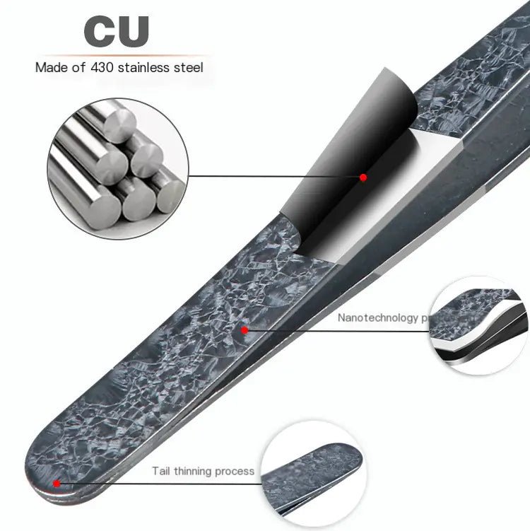 Double - Sided Stainless Steel Tweezers Beauty Set - Jays Shop uk
