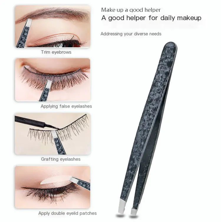 Double - Sided Stainless Steel Tweezers Beauty Set - Jays Shop uk