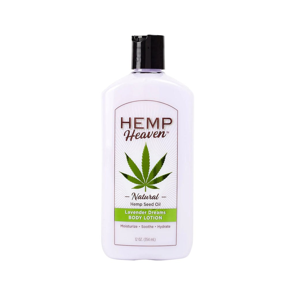 Hemp Heaven Moisturizing Body Lotion - Lavender Dreams scent made with Natural Hemp Seed Oil For Men & Women 12 oz