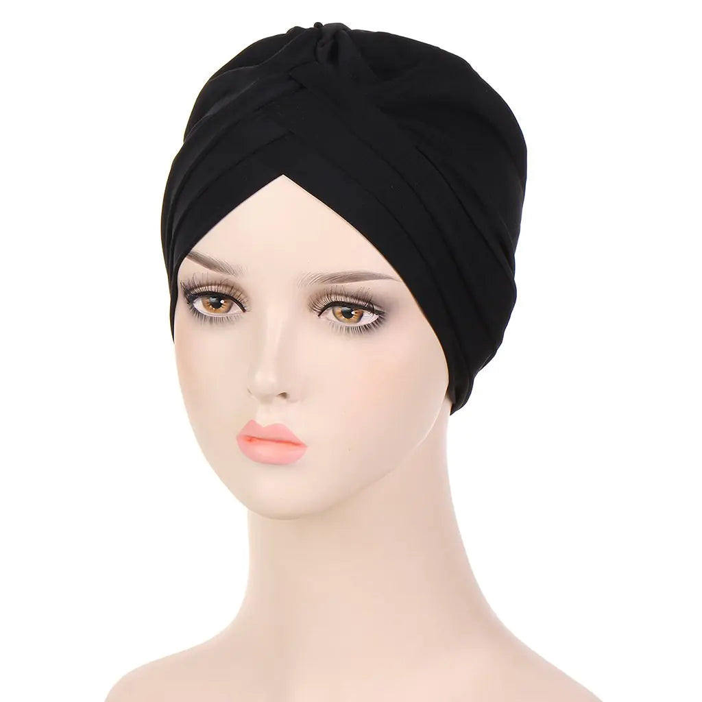 Multi-color Crystal Three-layer Hemp Turban Hat