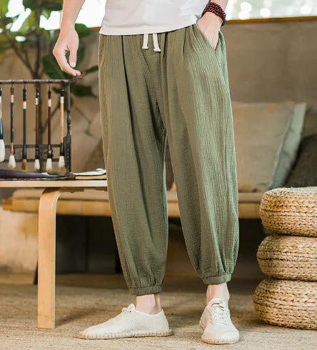 Men's Cotton Hemp Casual Loose Pants (Spring Collection)