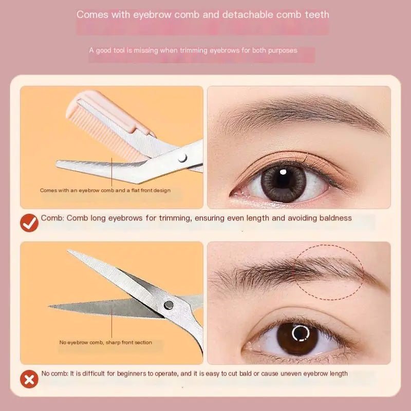 Eyebrow Scissors with Comb for Beginners and Makeup - Jays Shop uk