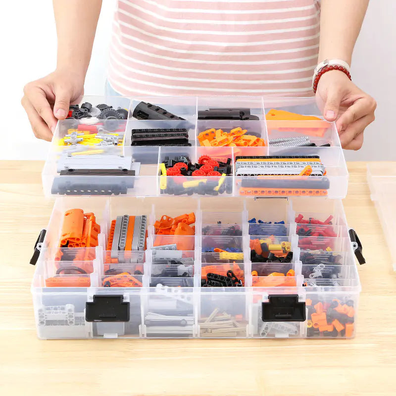 LEGO Storage Box with Multi-Compartment Organizer