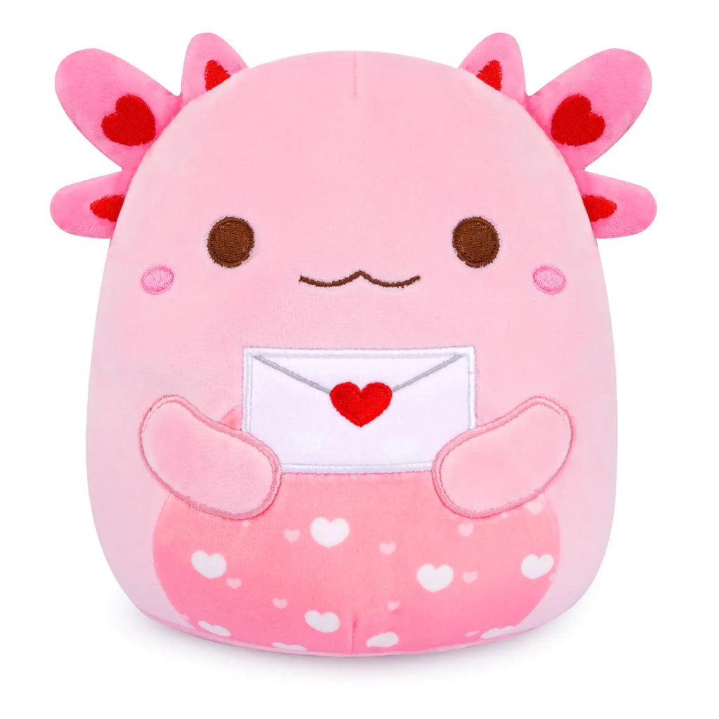 Mowatusy Valentines Day Plush - Axolotl Valentines Stuffed AnimalCute Love Envelope Axolotl Plush ToyValentines Day Party DecorValentines Day Gifts for Kids Girl Boy
