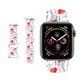 BONICI Smart Watch Band for Apple Watch (42mm 44mm 45mm) Elegant Love Heart Lovers Valentine Day Theme Sport Soft Silicone Rubber Replacement Bands for Apple Watch 7/6/SE/5/4/3/2/1 iWatch -C(M/L)