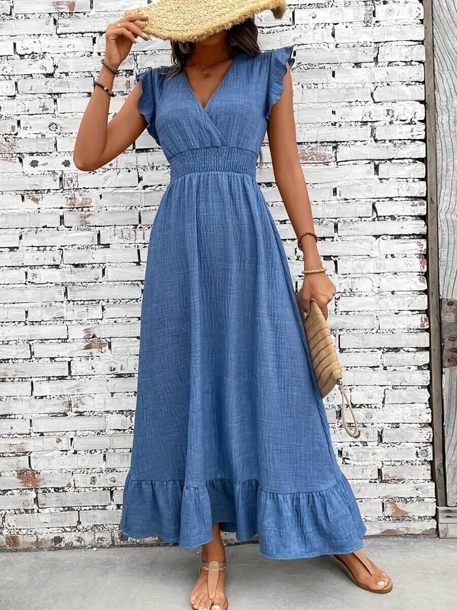 Floral Jumpsuit for Women - Versatile Printed Design with Pleated Skirt, Sizes S-XXL
