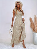 Floral Jumpsuit for Women - Versatile Printed Design with Pleated Skirt, Sizes S-XXL