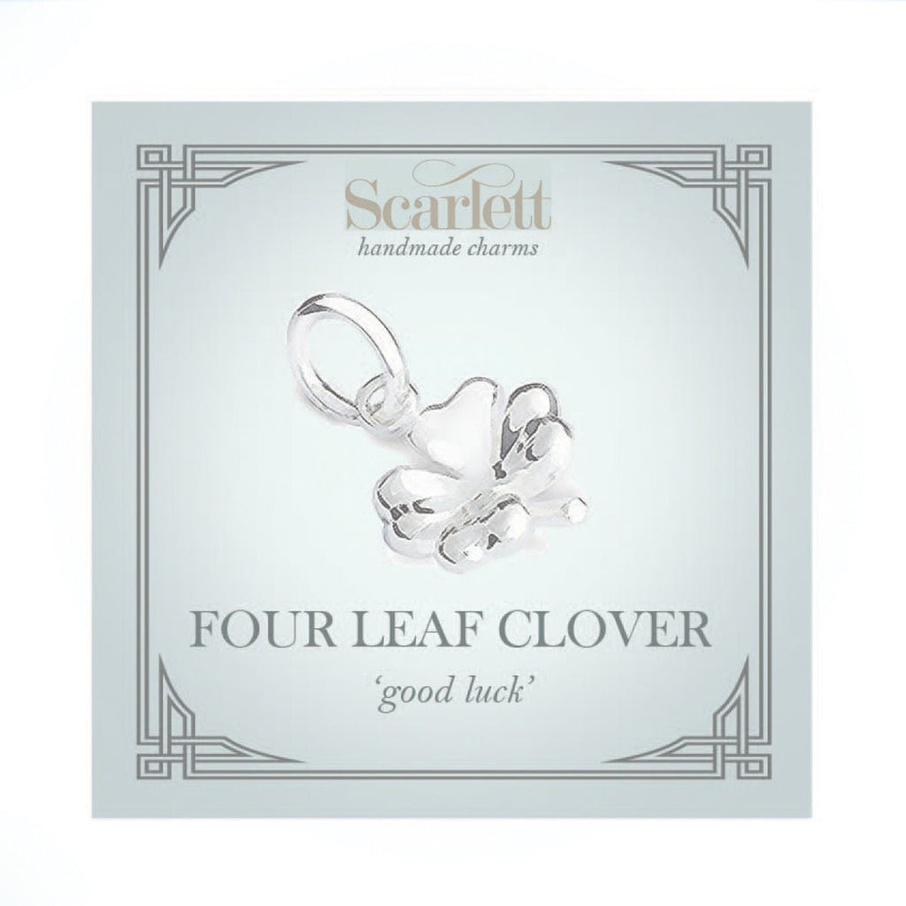 Four Leaf Clover Silver Charm - Jays Shop uk