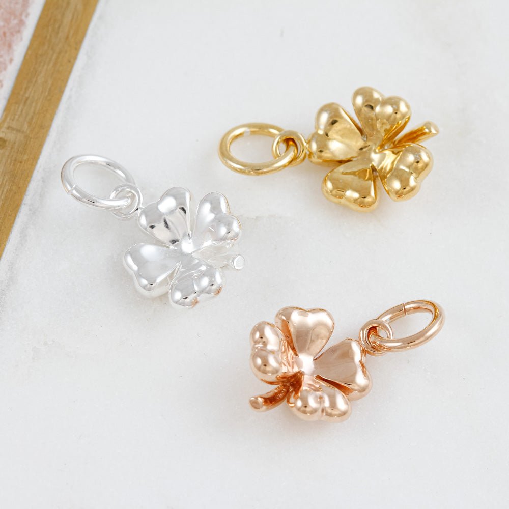 Four Leaf Clover Silver Charm - Jays Shop uk