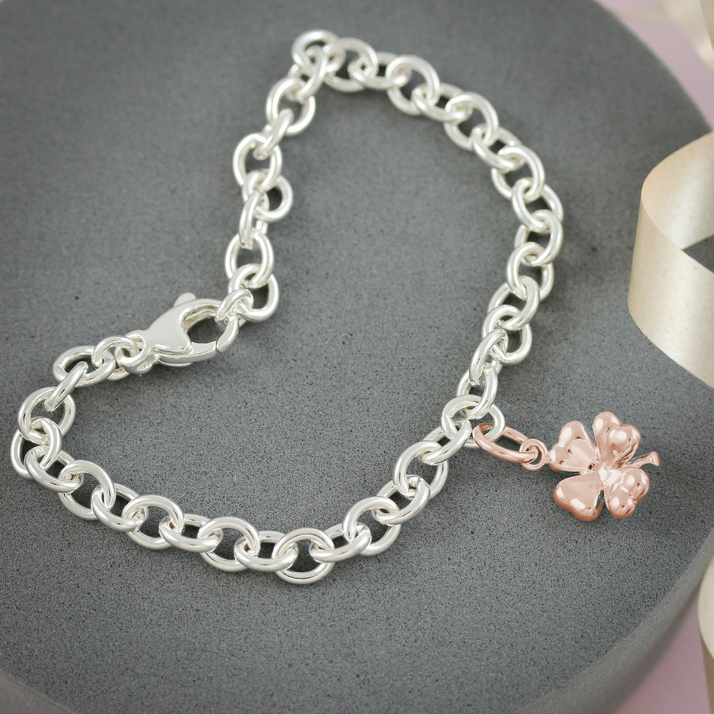 Four Leaf Clover Silver Charm - Jays Shop uk