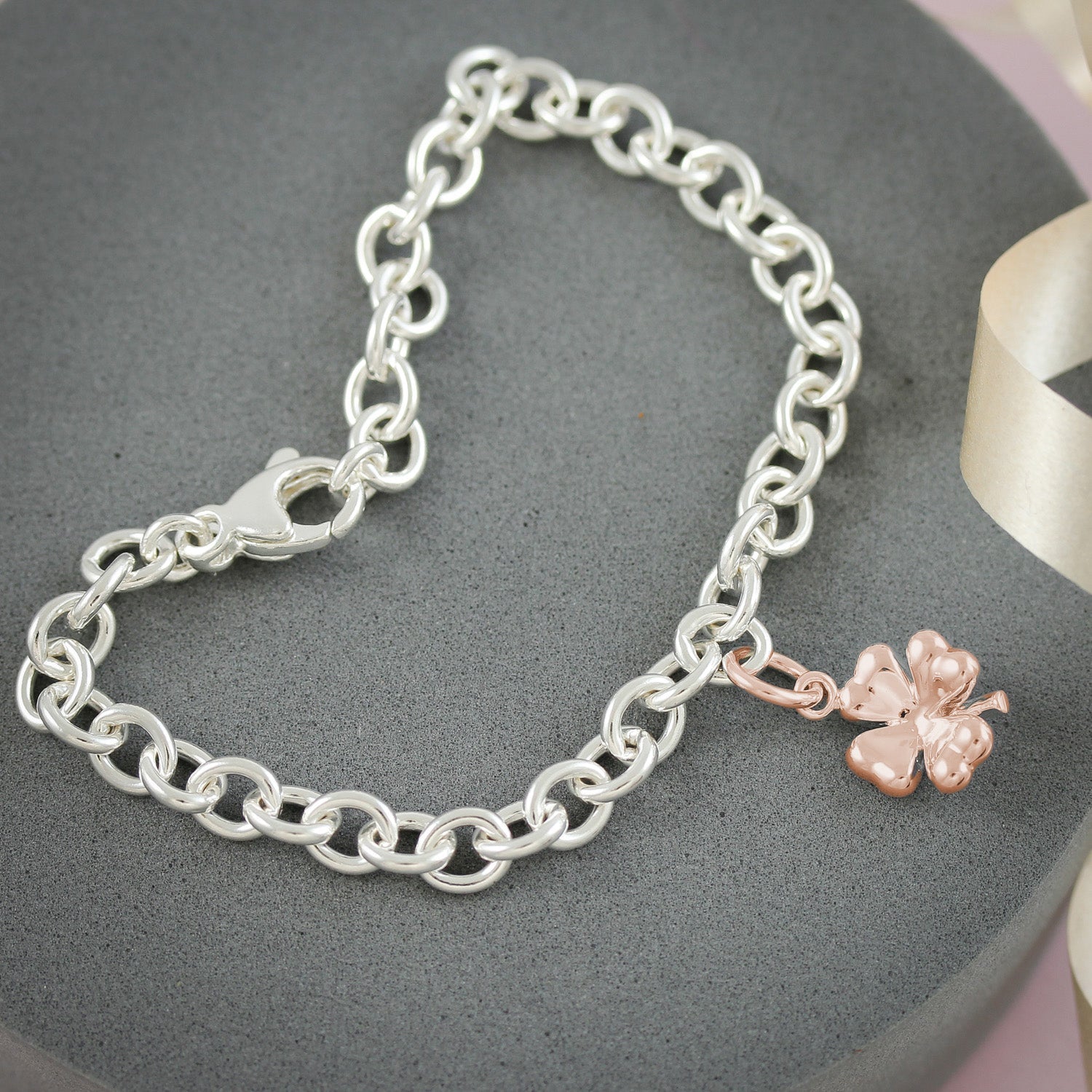 Four Leaf Clover Silver Charm - Jays Shop uk