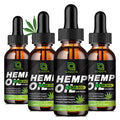 (4-Pack) High Potency Hemp Oil - 1000000 Maximum Strength - Helps Relaxation Stress Calming Sleep - Organic Hemp Oil Extract - Vegan Immunization Support Non-GMO