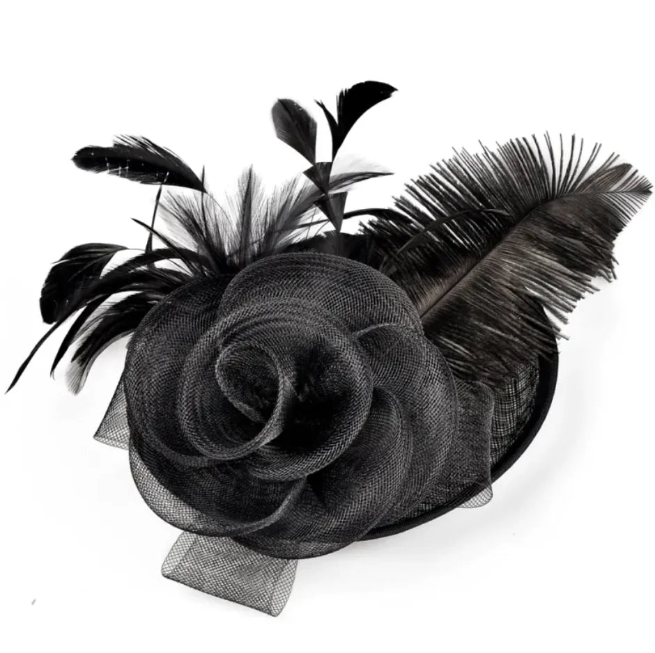 Hemp Yarn Ostrich Wool Banquet Top Hat