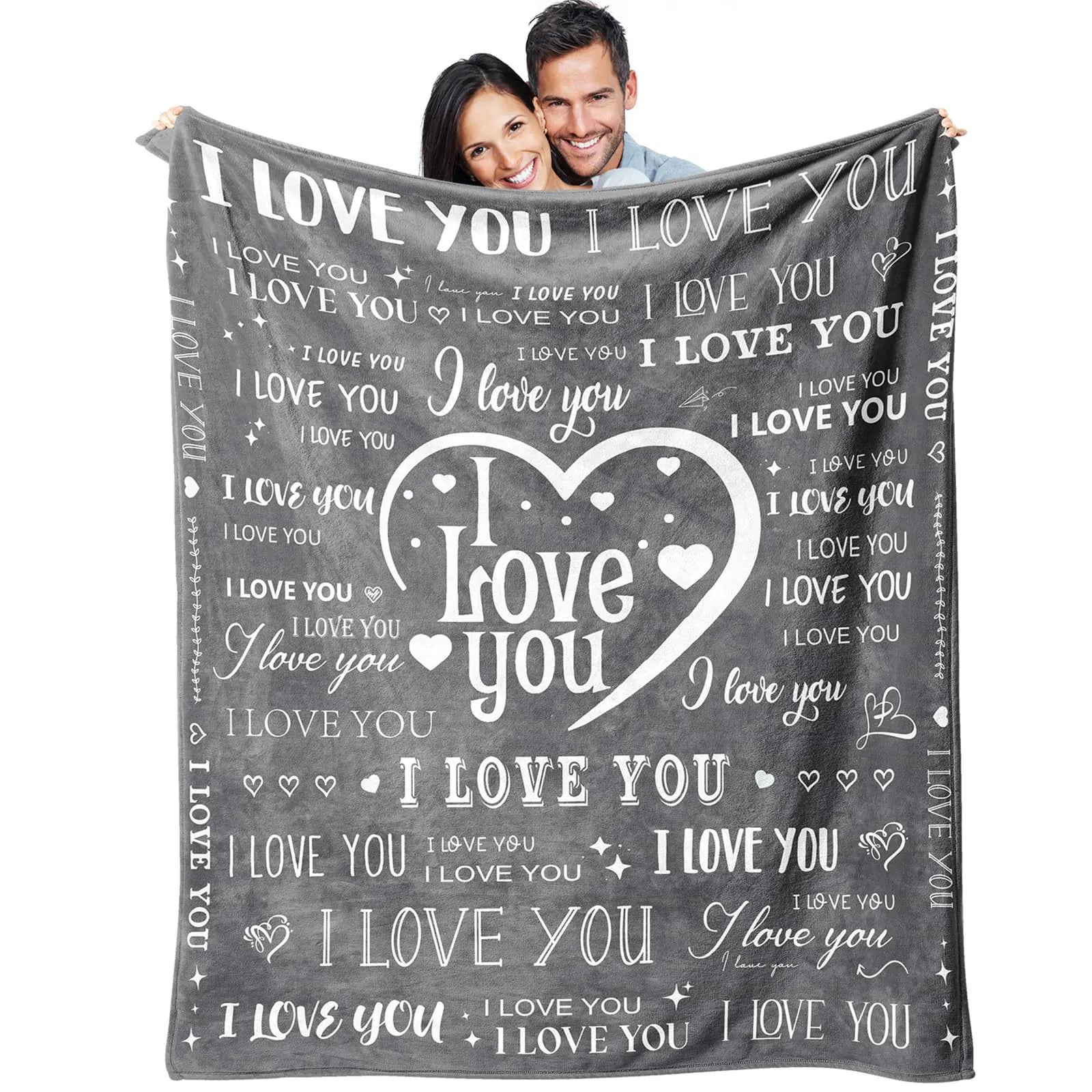 Valentines Day Blanket Valentines Gifts for Women 50"X60" I Love You Soft Throw Blanket Anniversary Present for Boyfriend Husband from Girlfriend Wife Valentines Day Blanket for Him
