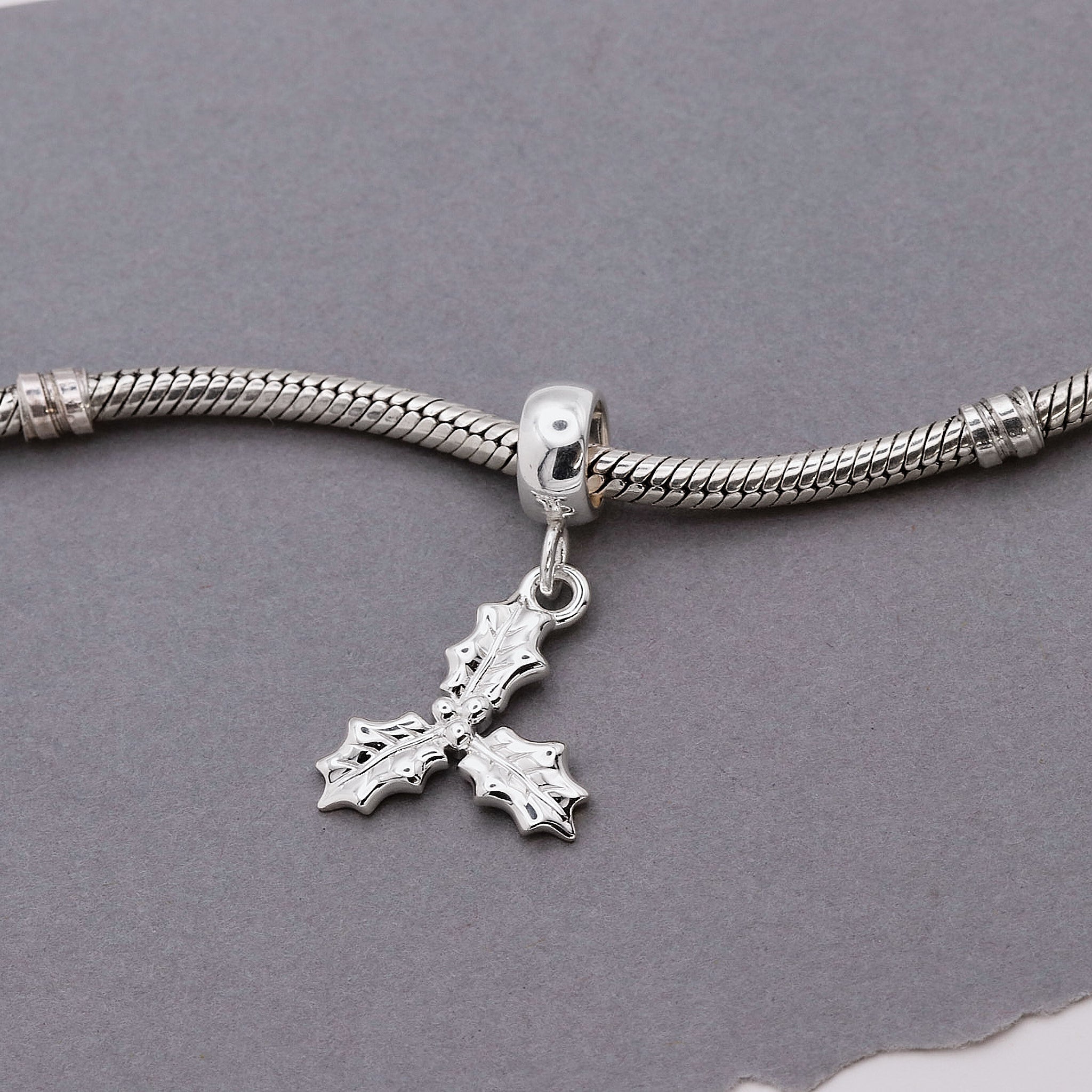 Holly Silver Charm - Jays Shop uk