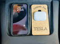 Generic Tesla AirPods Pro Wooden Holder for Apple AirPods Pro Gen1/Gen2 mag Safe Charging. Fits All Tesla Model 3YSX ad CT Vehicles Light Cherry