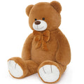 Tezituor Giant Teddy Bear Valentines Day 4 Feet Soft Big Stuffed Animal Life Size 47 Inch Plush Bear Toy Valentines Christmas Birthday Gift for Girlfriend KidsDark Brown