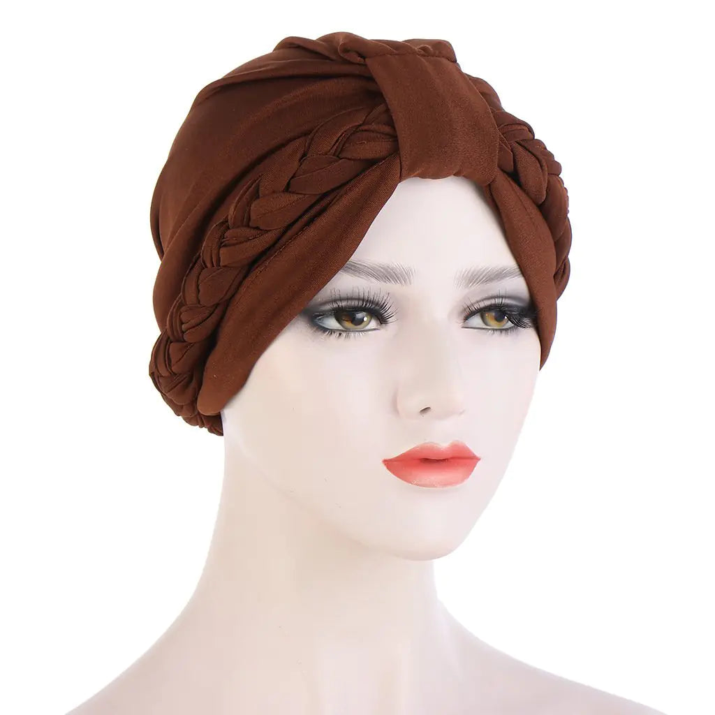 Multi-color Crystal Three-layer Hemp Turban Hat