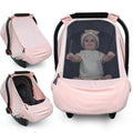 Baby Car Seat CoverSunproof Car Seat Canopy for BabiesBaby Girl Car Seat Cover Baby Car Seat Sun Shade Cover Infant Carseat Covers for Summer/Autumn Use(Pink)