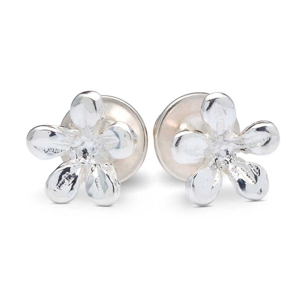 Jasmine Flower Silver Stud Earrings - Jays Shop uk