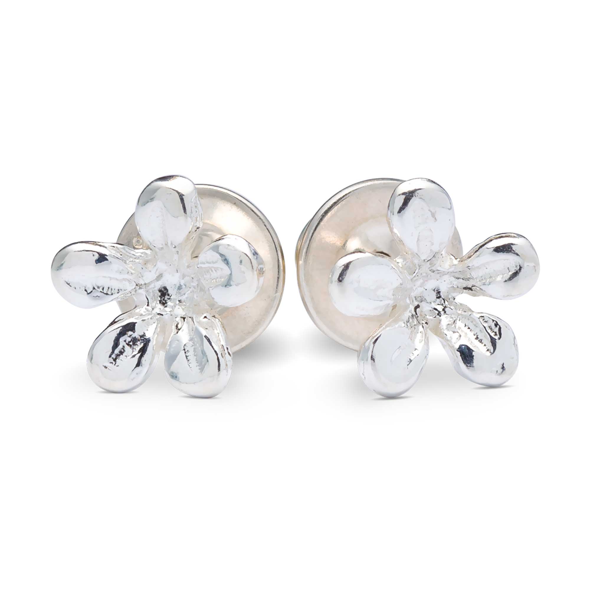 Jasmine Flower Silver Stud Earrings - Jays Shop uk