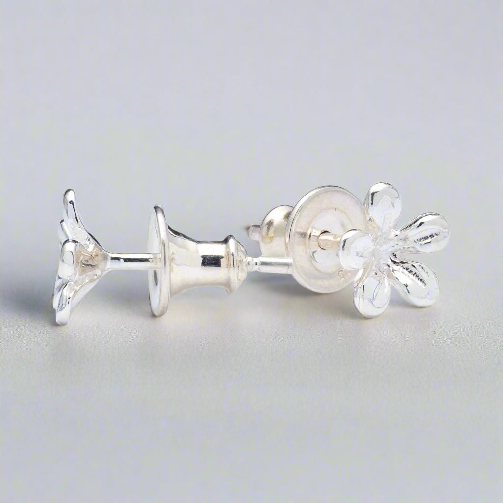 Jasmine Flower Silver Stud Earrings - Jays Shop uk
