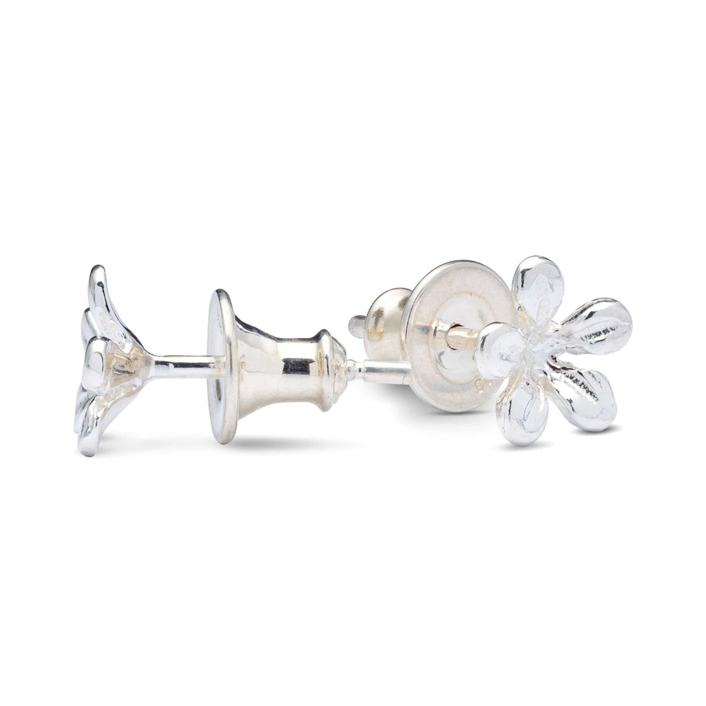 Jasmine Flower Silver Stud Earrings - Jays Shop uk