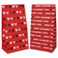 30 Pcs Valentines Day Gift Bags for Kids Classroom Exchange Presents or GoodiePaper Valentines Bags for Him or HerPaper Treat Sacks for Valentines