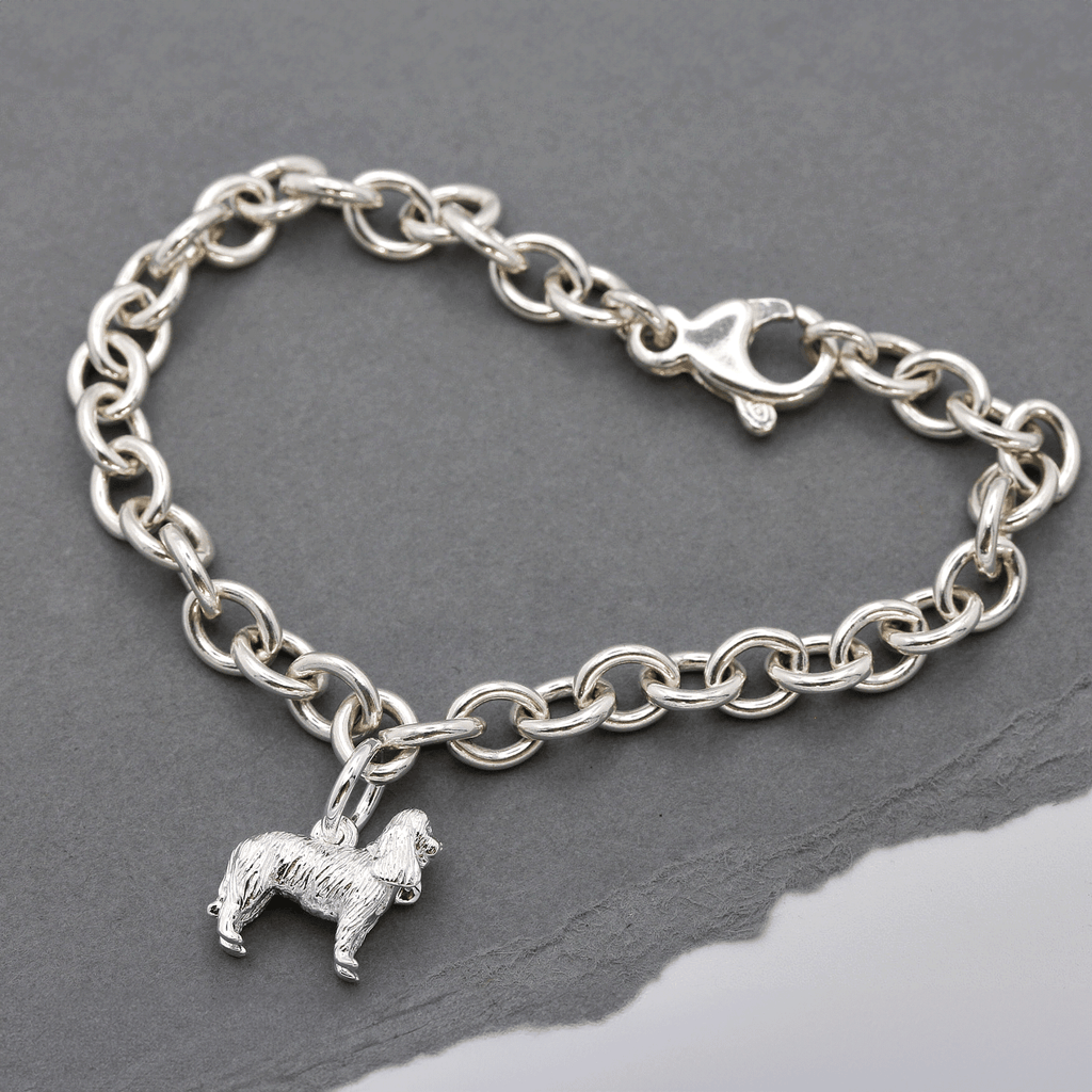 King Charles Spaniel Silver Dog Charm