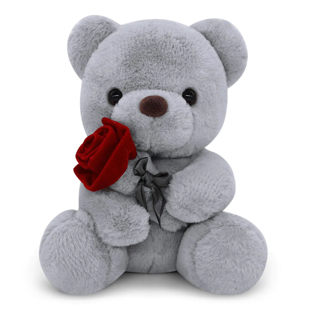 LSYDCARM Teddy Bear Stuffed Animals with Rose 9Inch Cute Valentines Stuffed Animal Teddy Bear Plush Valentine’s Day Gift for Her Him Girlfriend Boyfriend Kids Valentines Day Decorations