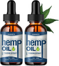 2 Pack Hemp Oil High Potency - for Sleep Hemp Tincture Drops 1000000 Maximum Strength - Relief Good Mood Organic Relax Calm Hemp Oils Extract Premium - Made in USA