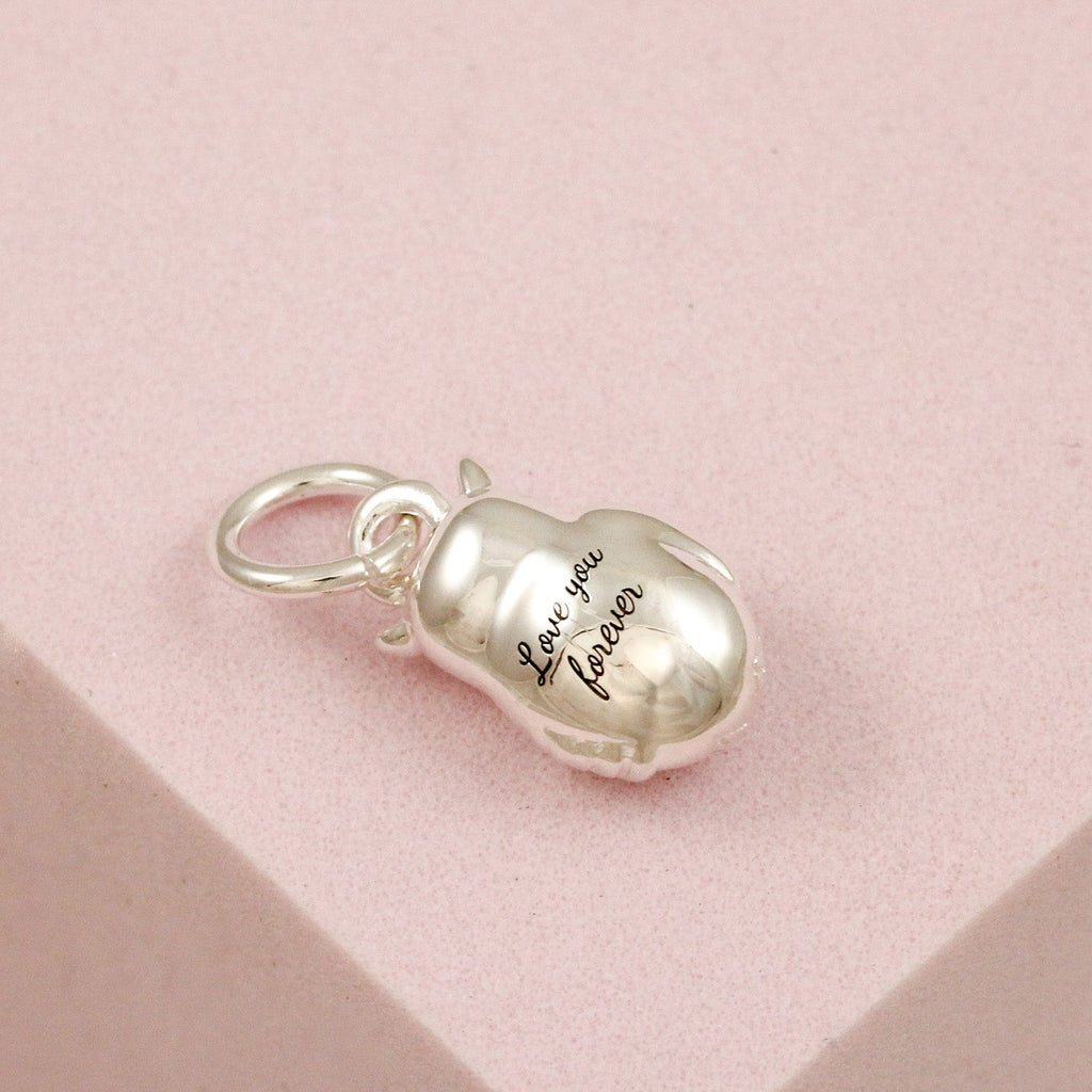 Owl Personalised Silver Charm - Jays Shop uk