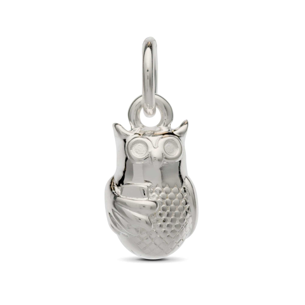 Owl Personalised Silver Charm - Jays Shop uk