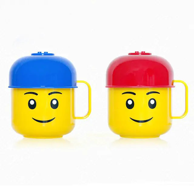 Korean Imported LEGO Smile Face Kids Cup with Lid