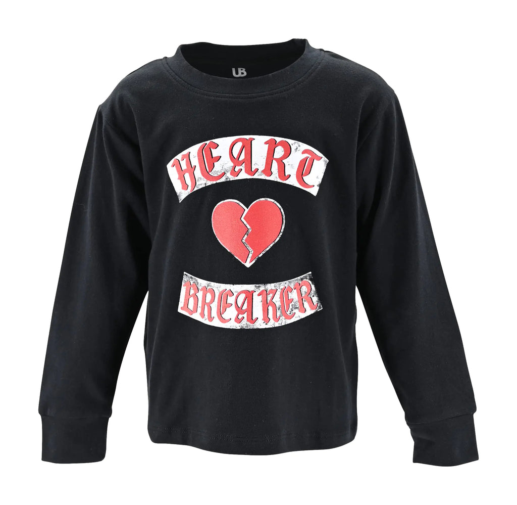 Unique Baby Boys Valentines Day Heart Breaker T-Shirt (7Y Black)