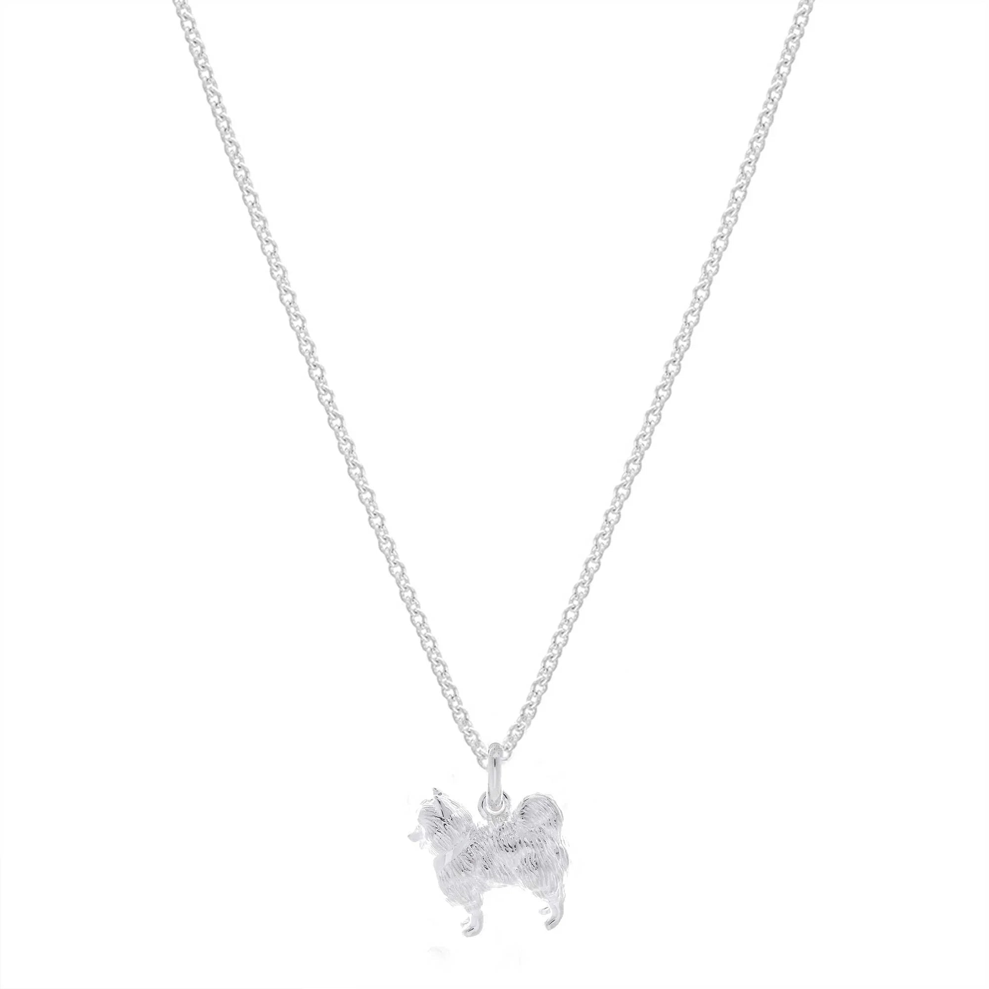 Pomeranian Silver Dog Charm - Jays Shop uk