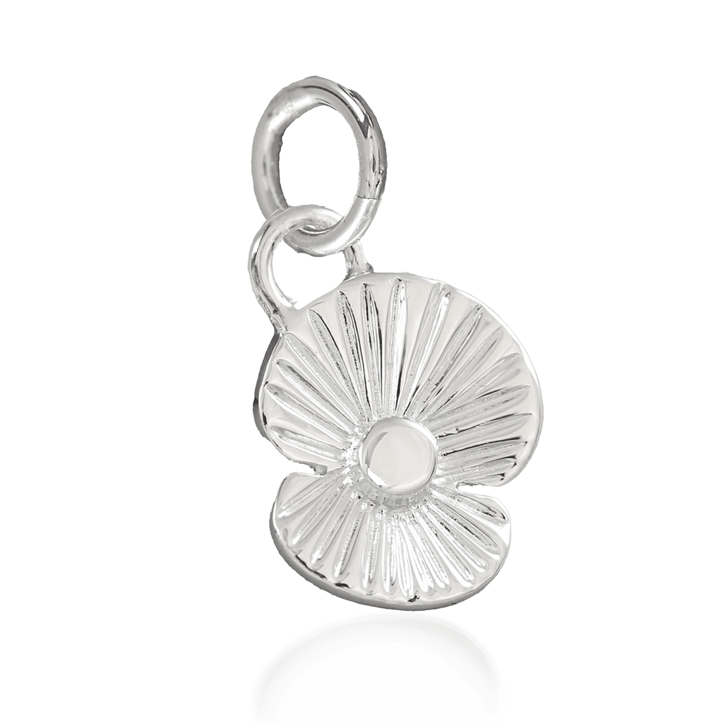 Poppy Flower Personalised Silver Charm - Jays Shop uk