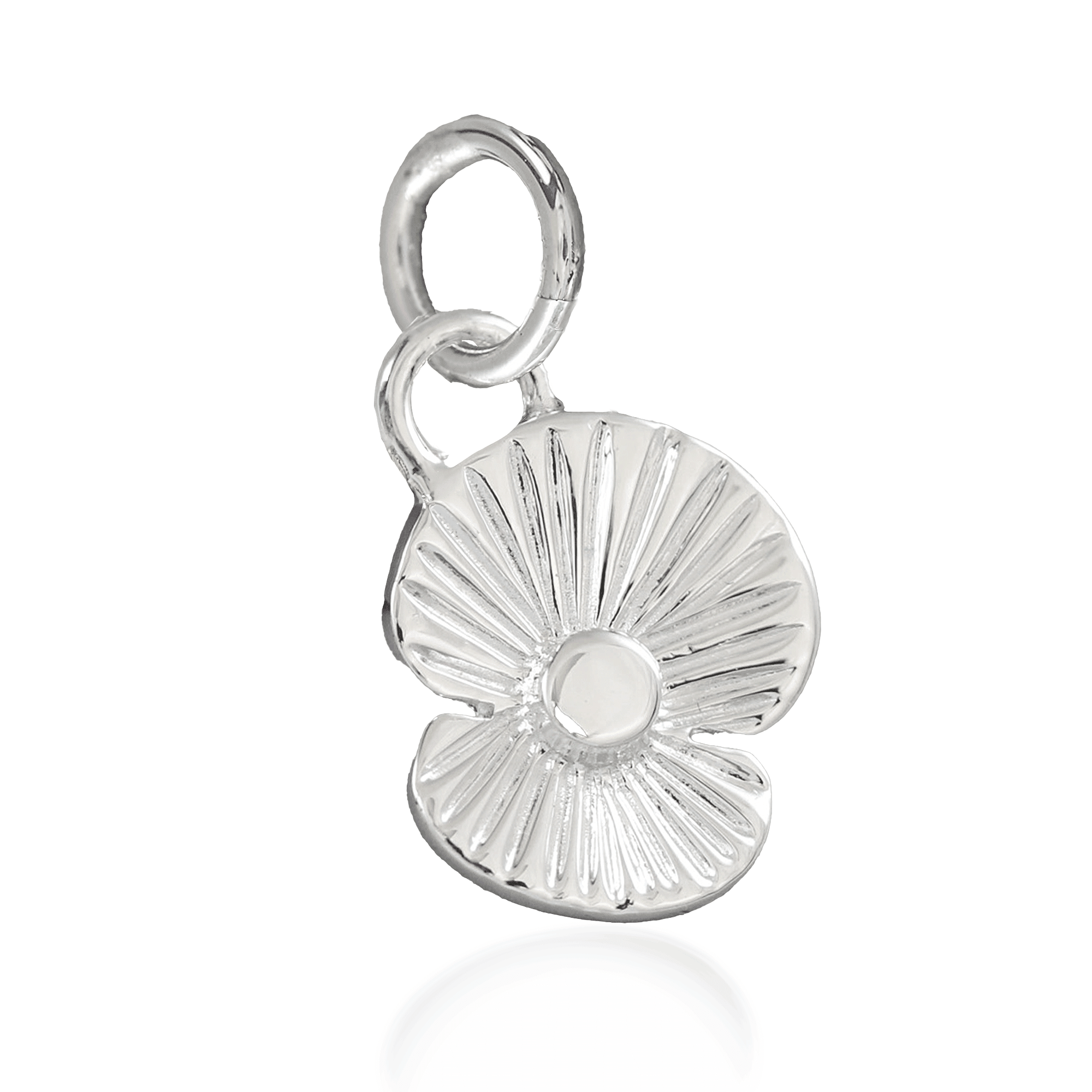 Poppy Flower Personalised Silver Charm - Jays Shop uk