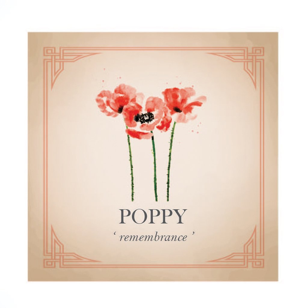 Poppy Flower Personalised Silver Charm - Jays Shop uk