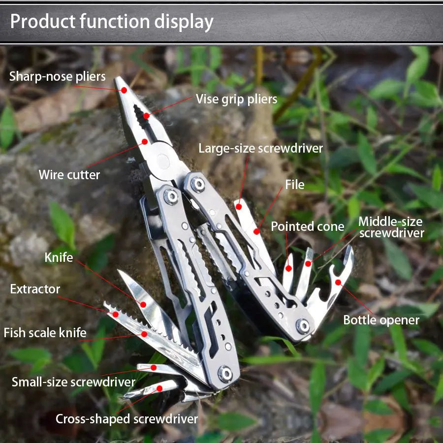 Portable Stainless Steel Multi - Tool Pliers for Camping - Jays Shop uk