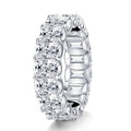 Sterling Silver Ring with High Carbon Diamond Simulant