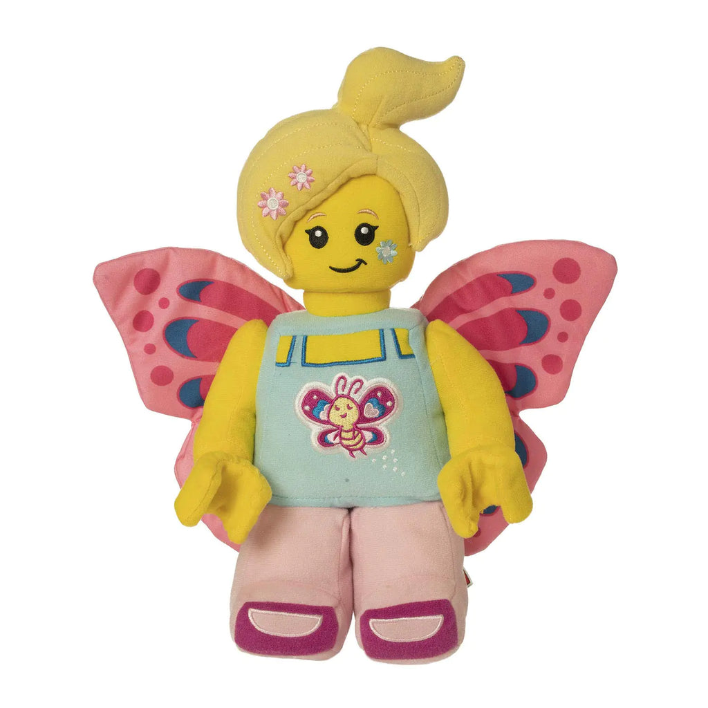 Lego Minifigure Butterfly Girl with Flowers 12" Plush Character