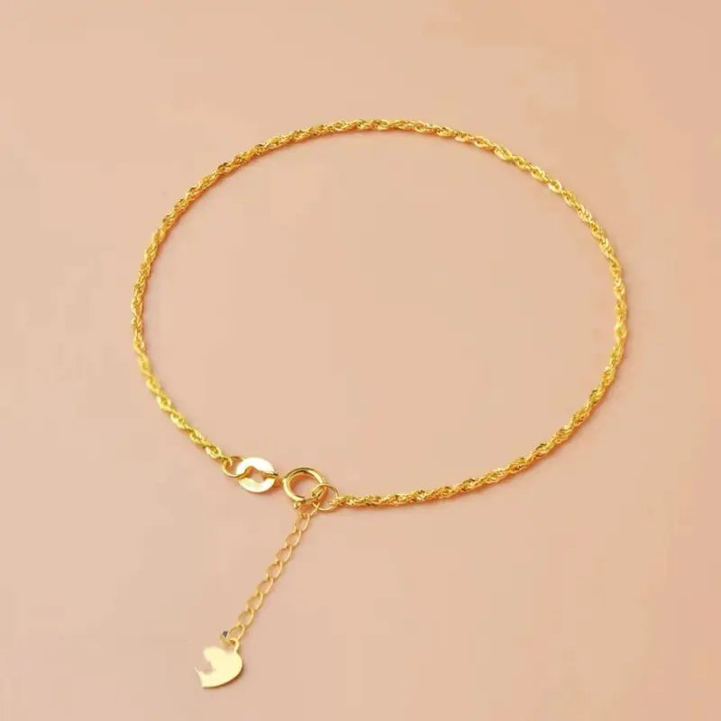 Hollow Gold Hemp Rope Bracelet