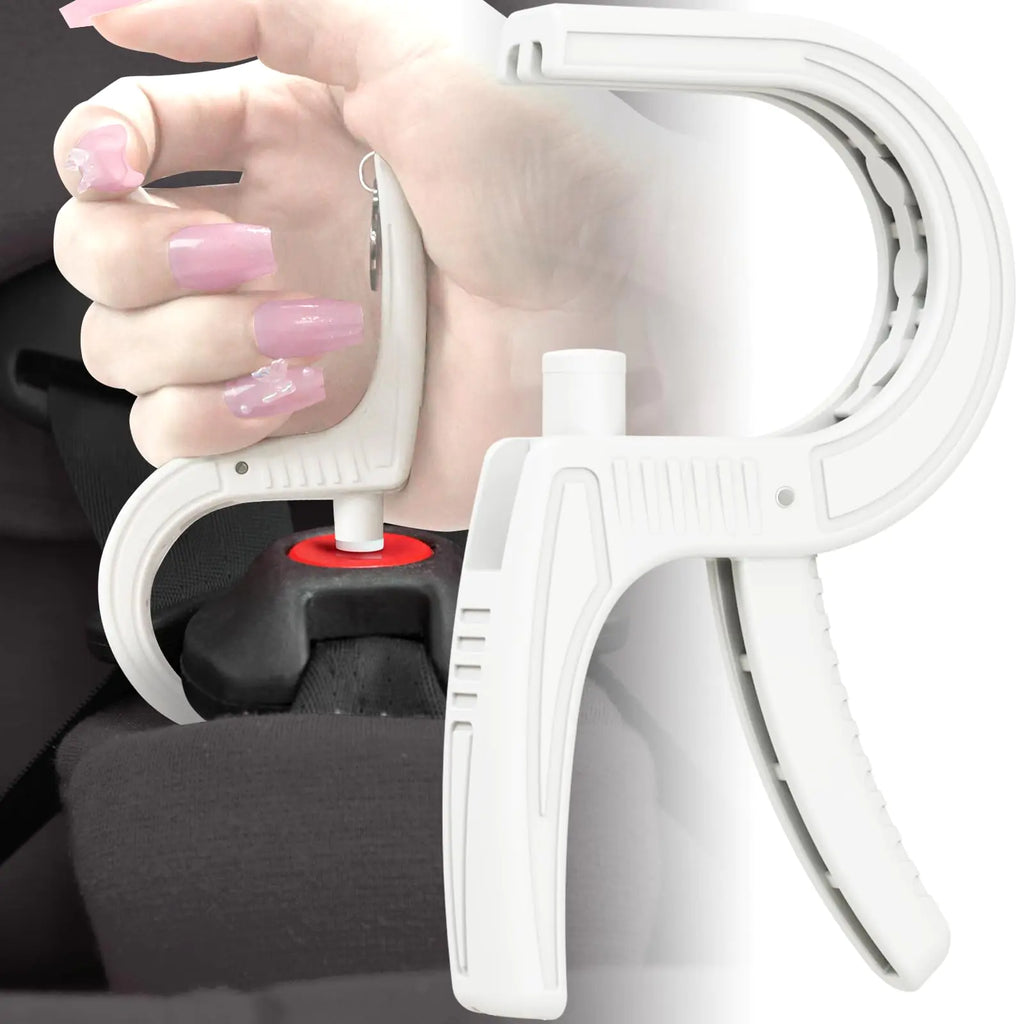 Easy Car Seat Buckle Release Tool for Baby Toddler Car Seat Car Seat Button Unbuckle Aid Car Seat Unbuckle Clip Opener Convenient for KidsGrandparents Those with Long Nails and Arthritis (White)