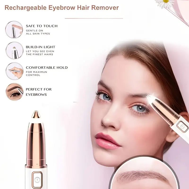 Rechargeable Painless Eyebrow Hair Remover Tool - Jays Shop uk