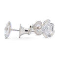 Rose Flower Silver Stud Earrings - Jays Shop uk